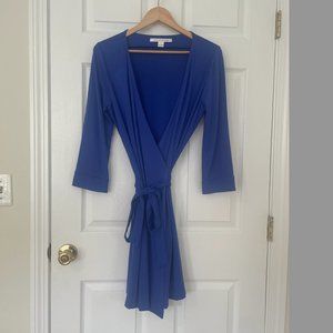 DIANE VON FURSTENBERG | New Julian Two Mini Wrap Dress | Royal Blue | Size 12